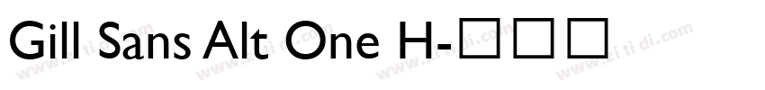 Gill Sans Alt One H字体转换